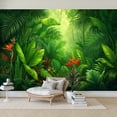 thumbnail image 7 of Wallpaper Tropical Jungle Green Leaf Jungle Tropical Foliage Palm Peel and Stick Wall Murals 100"H x 144"W Removable PVC Wall Paper Self-Adhesive Wall Paintings Art Decor for Bedroom Living Room, 7 of 7