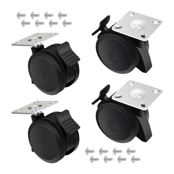 4 Pack 69828 69827 Locking Caster Wheel Replacements 2.87 Inch Smooth Mobility for Spirit 200 300 Series Grills