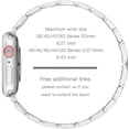 thumbnail image 3 of HCTian Compatible with Apple Watch Bands for Women 38mm 40mm 41mm 42mm 44mm 45mm 46mm 49mm, Dressy Apple Watch Bands Bling Bracelet for iWatch Series 11 10 9 8 7 SE 6 5 4 3 2 1, Ultra 3/ 2/1（45mm), 3 of 6