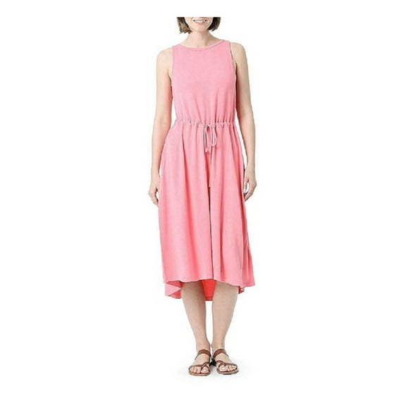 Rock Fit LLC The Limited Womens Size Large Modal French Terry Midi Dress, Peachy Pink