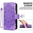thumbnail image 5 of Asuwish Compatible with Google Pixel 7A 5G 2023 Wallet Case Lanyard Leather Flip Card Holder Stand Wrist Strap Cell Phone Cover for Pixel7A A7 Women Men Purple, 5 of 8