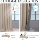 thumbnail image 3 of Cortinas opacas 100 % texturizadas de lino para dormitorio, cortinas aislantes de ahorro de energía para sala de estar, comedor, patio, puerta corrediza de vidrio, ancho 52 x largo 84 pulgadas,, 3 of 5