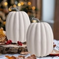 thumbnail image 4 of 1 Pc Light Blue Artificial Pumpkin, Halloween Pumpkin Decor, Fall Pumpkin Decor, Harvest Thanksgiving Table Centerpiece, Rustic Farmhouse Home Decoration for Mantel Party and, 4 of 8