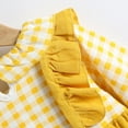 thumbnail image 6 of Baby Girls Clothes Set Toddler Long Sleeve Top Strap Overall Dress Girl Fall 2Pcs Suspender Skirt Outfits Yellow A 12-18 Months, 6 of 6
