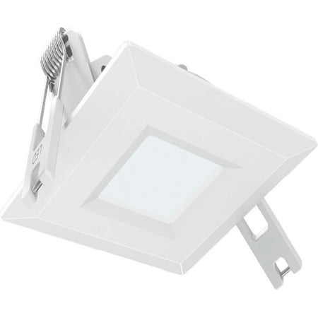 

Perlglow 3 inch Slim Square Downlight Luminaire White Finish Wafer LED Recessed Light Fixtures 5000k