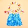 thumbnail image 2 of Dosaele Ensemble de 2 Décorations de Fête Hawaïennes Robe Collier Simulation Jupe Hula Lei Banquet Luau, 2 of 6