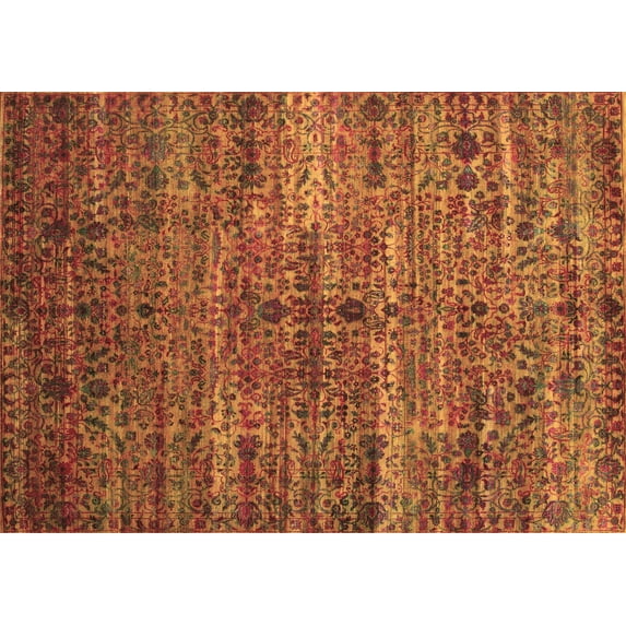 Ahgly Company Indoor Rectangle Persian Brown Traditional Area Rugs, 7' x 10'