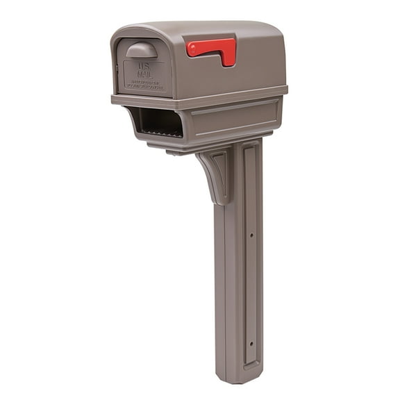 Solar Group GGC1M0000 Mocha All-In-One Mailbox & Post Combo