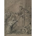 thumbnail image 2 of Circle of Erasmus Quellinus II 12x14 Gold Ornate Wood Frame and Double Matted Museum Art Print Titled - St. Francis of Paula Feeding The&nbsp;Poor (17th&nbsp;Century), 2 of 4