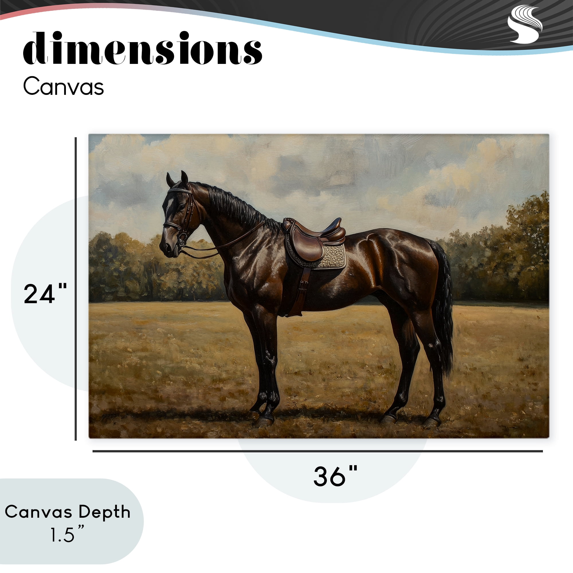 Stupell Industries Dark Brown Pony Portrait Canvas Wall Art, design by Petal Prints Design