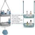 thumbnail image 5 of Bath Bliss 2-Shelf 2 Way Convertible Hanging Shower Caddy, Sea Glass, 5 of 9