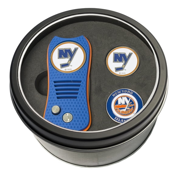 Team Golf New York Islanders Retractable Divot Tool Tin Set with Ball Markers