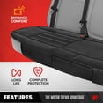 thumbnail image 5 of Motor Trend Black Faux Leather Full Set Car Seat Covers for Truck SUV, Padded Front Back Car Seat Protector Cushion, 5 of 7