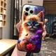 thumbnail image 4 of Funda de teléfono con bonito gatito bebé para iPhone 16, 15, 14 Pro Max, 16, 15, 14, 13, 12 Pro, 15 Plus, iPhone 11, 4 of 5