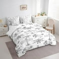 thumbnail image 3 of jejeloiu Aircraft Flying 7 Pieces Bedding Comforter Set,Ancient Airplane Print Full Bedding Set,White Gray Fitted Sheet Flat Sheet For Boys Teens,Microfiber Bedroom Decor Reversible, 3 of 8