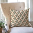 thumbnail image 5 of Block Print Throw Pillow Covers 18x18 Inch Set of 2 Green and Orange Vintage Floral Boho Outdoor Farmhouse Fall Decorations Decorative Throw Pillows Cases for Home Living Room Couch Decor, 5 of 5