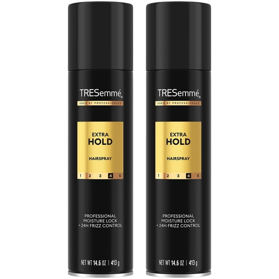 TRESemmé Hairspray, Extra Hold, 2-Pack – Moisturizing Hair Spray, Anti-Frizz Products, Humidity Protection, 14.6 Oz Ea
