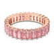 thumbnail image 1 of Anillo Swarovski Matrix de cristal rosa tallado en forma de baguette, tamaño 10, 1 of 6