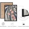 thumbnail image 2 of PixonSign Framed Wall Art Pastel Floral Paintings in Soft Tones Posters, Set of 4 Nature Wildflowers Botanical Illustrations Wall Decor, Adhesive Canvas Prints for Home Decor - 11"x14" Black, 2 of 5