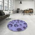 thumbnail image 3 of Ahgly Company Indoor Rectangle Patterned Deep Periwinkle Purple Area Rugs, 4' x 6', 3 of 6