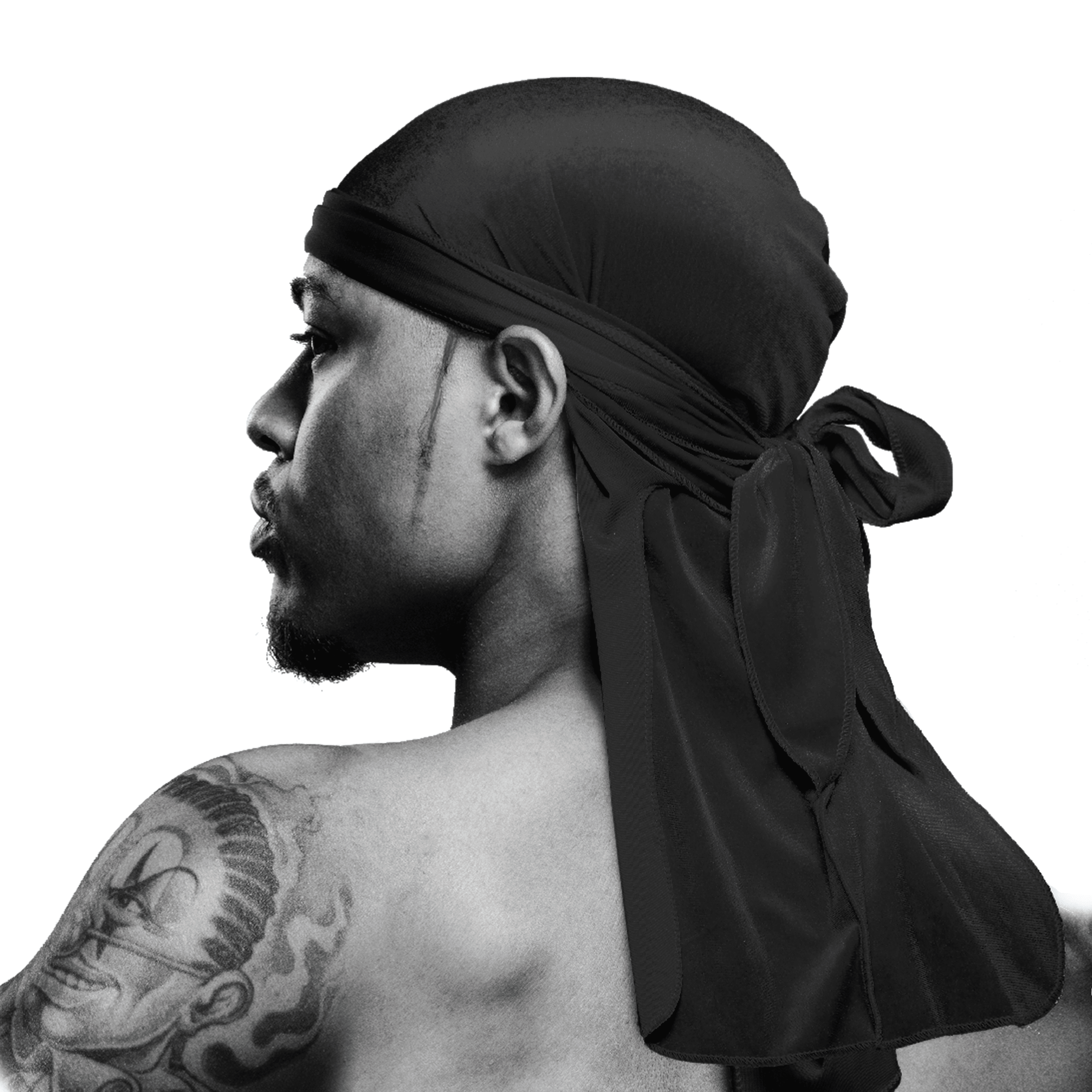 KISS Colors & Care Power Wave Satin Du Rag, Luxe Black & Gold Hat