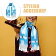 thumbnail image 2 of GOOHOCHY 4 bufandas de fútbol nacional para recuerdo de fiesta de fútbol, bufanda gruesa para hombre, bufanda ligera con la bandera de Argentina, accesorio para eventos deportivos, 2 of 8