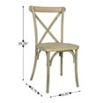 thumbnail image 5 of Emma + Oliver Weather-Resistant Wood Look Stackable Resin Cross Back Chair for Indoor/Outdoor Use in Light Oak, 5 of 10