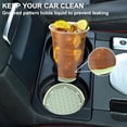 thumbnail image 3 of shiyou-Car Cup Coaster 4 Pack Universal Non-Slip Cup Holders Insert Coasters Bling Crystal Rhinestone Car Interior Accessories Tea Green Grid, 3 of 4