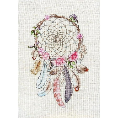 UPC: 4840746044885 | Counted Cross Stitch Kit Live Your Dreams Leti957 Needlework Easy Small Beige Canvas Cotton By LetiStitch
