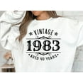 thumbnail image 3 of Vintage 1983 Aged 40 Years Sweatshirt, 40th Birthday Sweater, 3 of 9