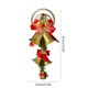 thumbnail image 3 of Adorno colgante de campanas de Navidad | Acento decorativo de lazo de Papá Noel de PVC | Decoración festiva del árbol de Navidad | Oro, Rojo, Plata | 1 Pieza | 12,2 x 5,5 pulgadas, 3 of 6