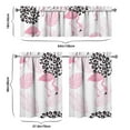 thumbnail image 6 of Kitchen Curtains 36 Inch Short - 3 Panel Set, Flamingo Tropical Bird Print, Rod Pocket Window Curtain, 100% Polyester for Hawaiian Summer Beach Decor, Easy Wash, 6 of 6