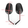 thumbnail image 5 of Motor Genic Rear View Mirrors Pair Chrome For Harley Road Street Glide Softail XL883 1200, 5 of 18