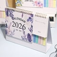 thumbnail image 6 of Small Desk Calendar 2026, Standing Flip Calendar with Sticky Notes & Memo Pages, 12-Month Planner, Thick Paper Floral Design for Home, Office & School, C, 6 of 8