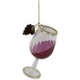 thumbnail image 2 of Northlight 4.25" Red and Clear Glittered Wine Glass Christmas Ornament, 2 of 7