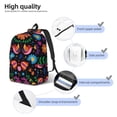 thumbnail image 5 of Naloa Colorful Floral2 Canvas Backpack for Men Women Rucksack Casual Travel Daypack College Tote Satchel Bookbag for Teens-Medium, 5 of 8