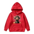 thumbnail image 2 of HUAXUN-Kids Cow Pullover Hoodie Graphic Print Sweatshirt with Pocket for Boys Girls Outdoor Play Casual Wear(Red2,11-12Years), 2 of 7