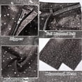 thumbnail image 6 of Men Women Rhinestone Wide Leg Jeans,Vintage Baggy Sparkly Bling Y2K Denim Pants, 6 of 6