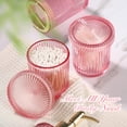 thumbnail image 4 of Pink 4-Pack Ribbed Glass Bathroom Accessory Set, 4 of 7