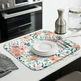 thumbnail image 3 of Microfibre Drying Mat for Kitchen Pioneer Dish Drying Drainer Mat Absorbent Colorful Floral Drying Mat Washing Up for Glass, Plate & Cup 16inch X 18inch, 3 of 7