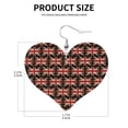 thumbnail image 3 of Heart Shaped Leather Earrings British Flag Leather Earrings Jewelry Gifts For Women, 3 of 6