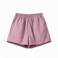 thumbnail image 5 of TOWED22 Girls Boys Athletic Shorts with Pockets High Waisted Running Shorts Soccer Gym Sports Active Short for Kids(Pink,5-6 Y), 5 of 7