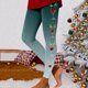 thumbnail image 2 of Gibobby Leggings estampados para mujer Leggings deportivos estampados navideños de moda informal para mujer Leggings de yoga informales(Verde,CH), 2 of 5