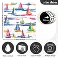 thumbnail image 5 of Yayeee Magnetic Dishwasher Cover for The Front Decoration Home Kitchen Machine Sticker Protector, Hand Drawn Sailboats, 5 of 6