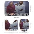 thumbnail image 3 of El apartamento-theme 4-Piece Shower Curtain Set with Rugs, Waterproof Bathroom Decor Set Includes Bath Mat, U-Shaped Rug, Toilet Lid Cover and Curtain with Hooks, 3 of 6