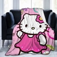 thumbnail image 6 of Hello Kitty Blanket, Super Soft Throw Blanket, Cozy Flannel Blankets For Boys Girls, Warm Blankets For Couch Sofa Bed, 80"X60", 6 of 9