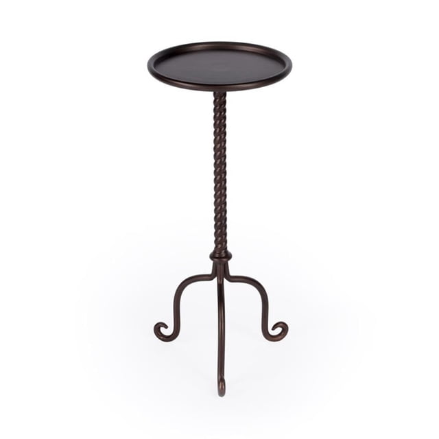 Mesa con pedestal Butler Specialty Metalworks, pátina envejecida