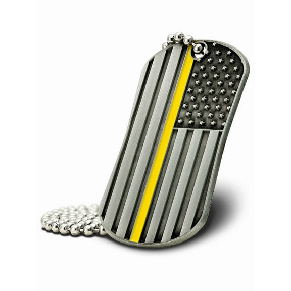 Thin Gold Line Dispatcher Dog Tag Necklace-Colossians 4:6 (4 Pack) by Shields of Strength