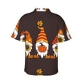 thumbnail image 3 of Daiia Fall Gnomes Hawaiian Shirt for Men Gentle Cotton Regular Short Sleeve Casual-Medium, 3 of 9