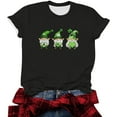 thumbnail image 5 of Ounisa St Patricks Day Women Shamrock Clover Graphic Casual T Shirt Short Sleeve Tee Tops, 5 of 6